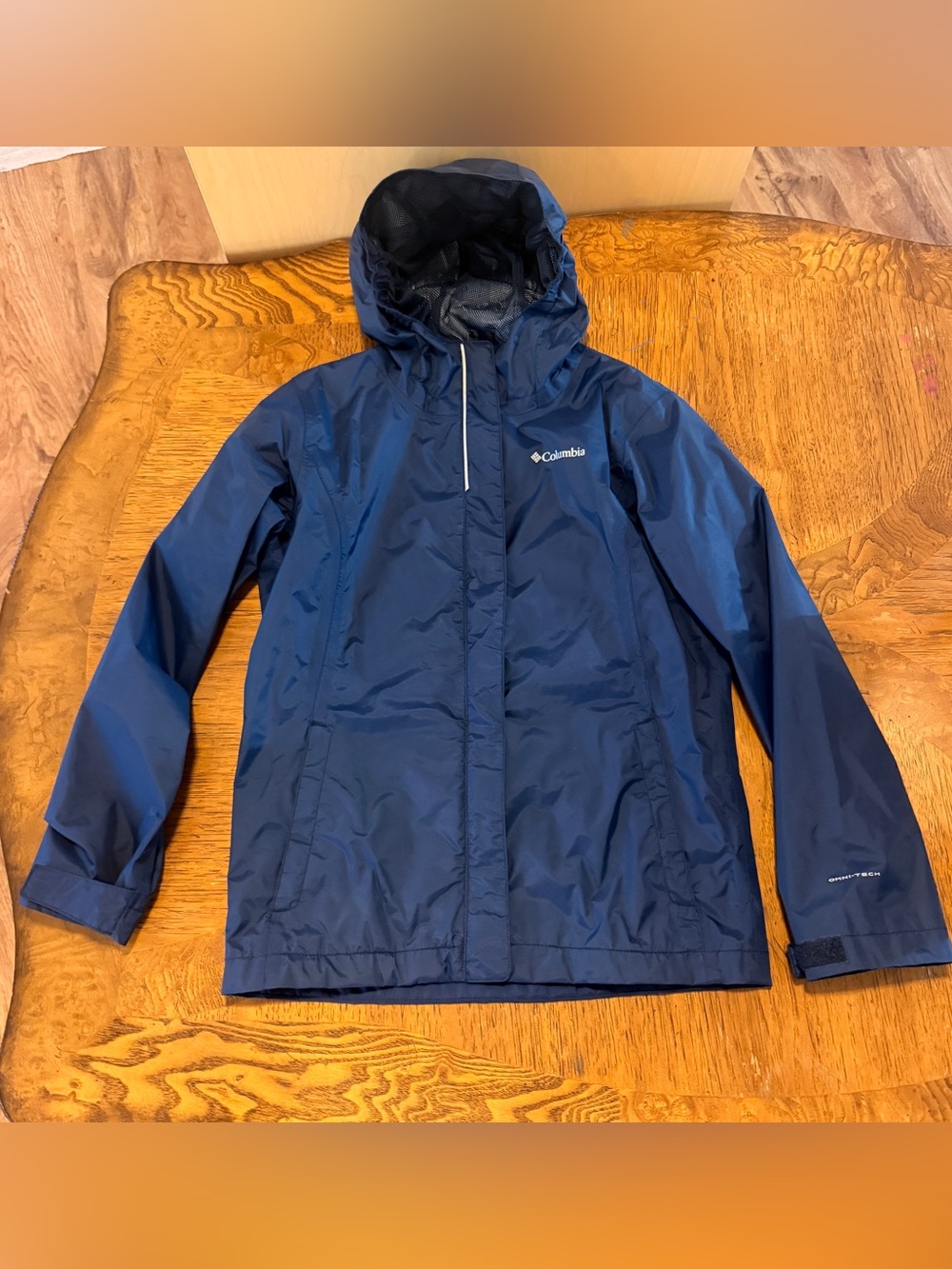 Columbia Kids Navy Hooded Rain Jacket